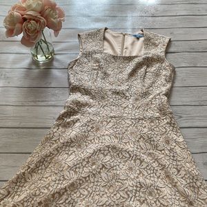 Antonio Melani Lace Overlay Fit and Flare Dress Size 4